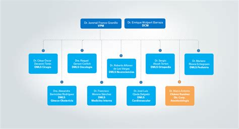 Organigrama Directores Médicos del Centro Médico。